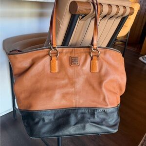 Two-Tone Leather Tote Bag Dooney & Burke